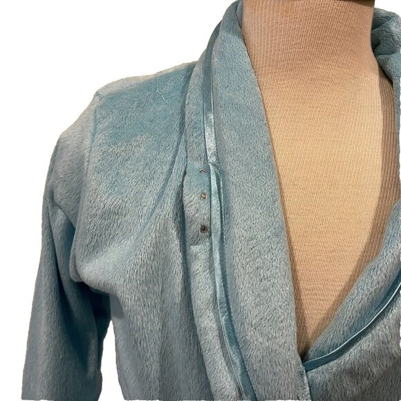 Chuckie Goodnight Bathrobe Youth XL Soft Blue Pockets Rhinestones Robe Bath - Picture 10 of 14